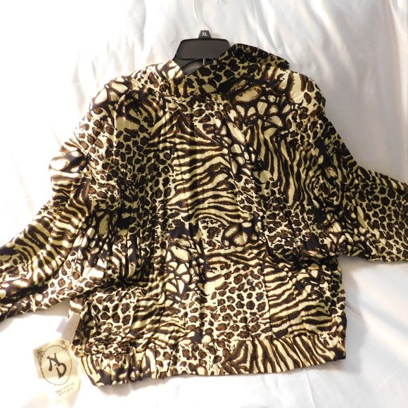 Vintage Native Wear Designs Jacket Reversible Animal Print New - Picture 4 of 6